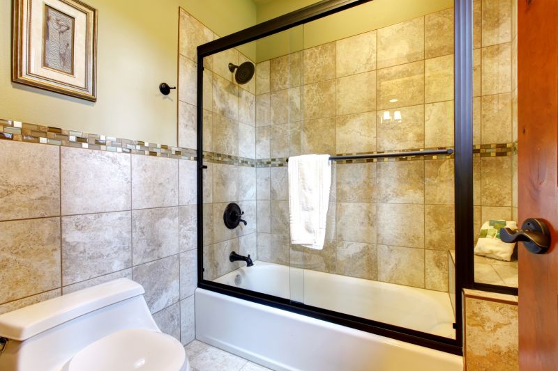 Small Shower with Sliding Doors
